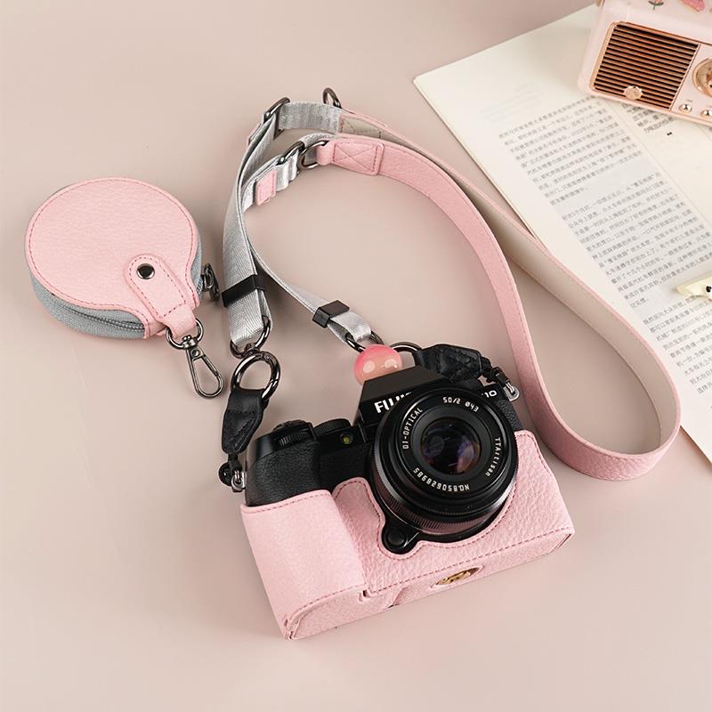 适用于富士XS10相机保护套xs10底座微单相机包半套皮套可直取电池