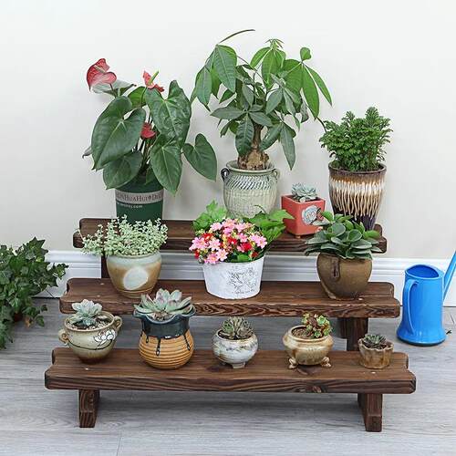 花架矮凳子家用实木床尾凳轻奢简约小花篮凳现代换鞋凳加厚创意凳