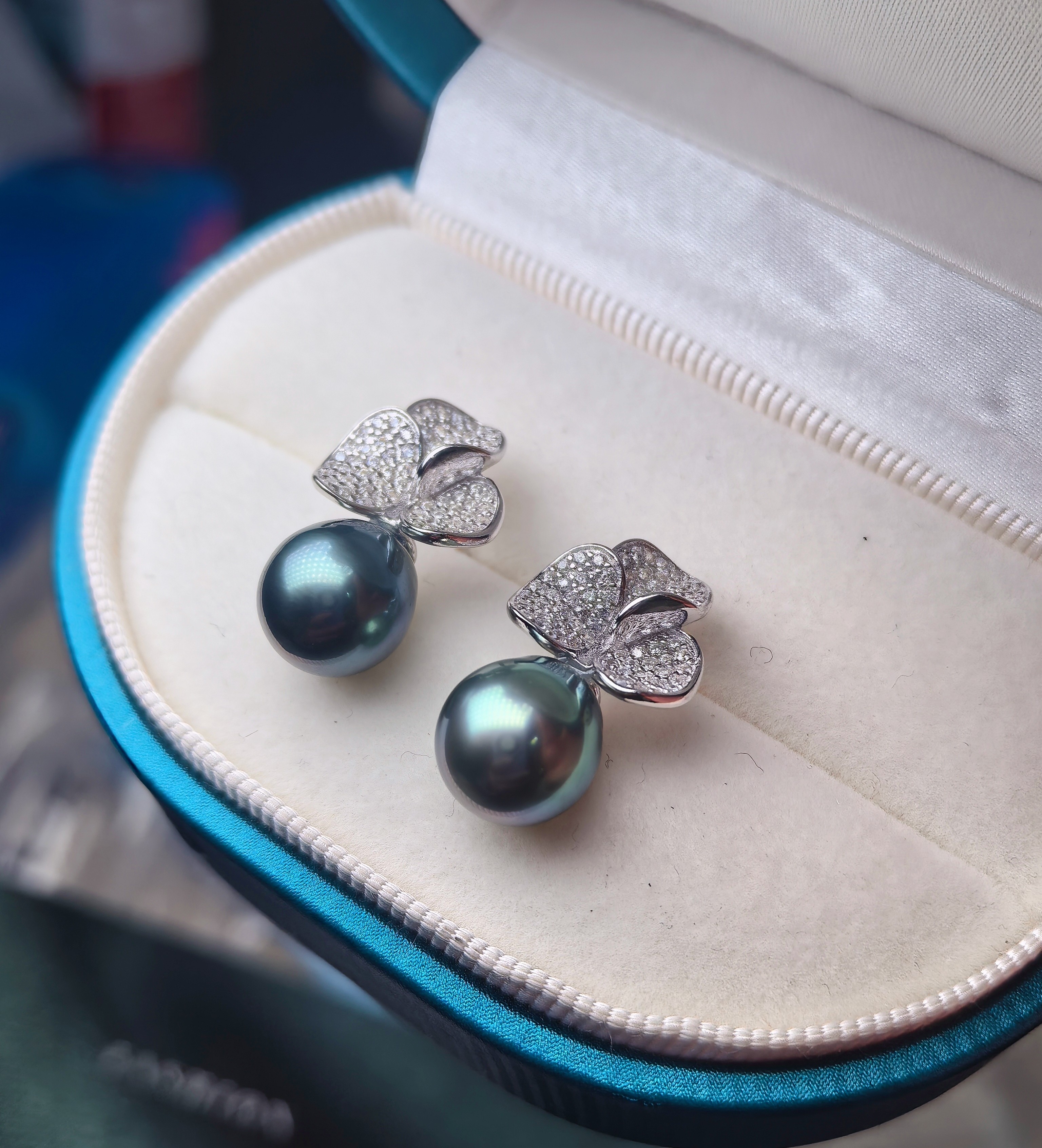 天然海水大溪地黑珍珠耳钉高级感孔雀绿百搭日常送妈妈925银镶嵌,珠宝/钻石/翡翠,耳饰,淘宝优惠券,粉丝福利购,淘宝优惠卷