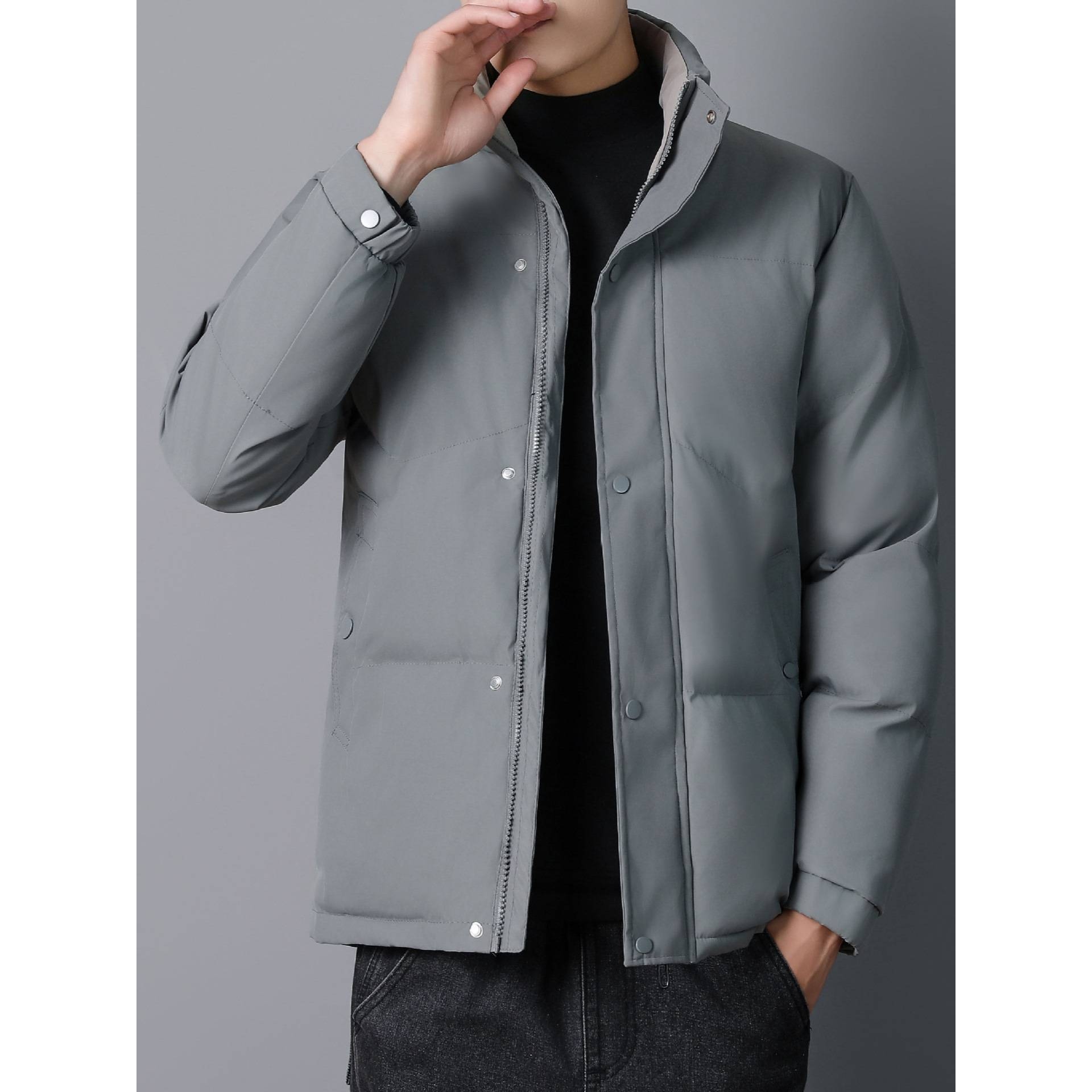 官方正品男士立领棉衣2025冬季新款男装青年时尚休闲简约舒适保暖