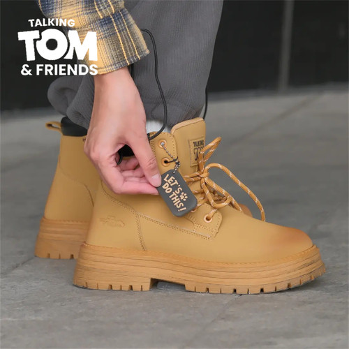 汤姆猫马丁靴情侣款厚底大黄靴