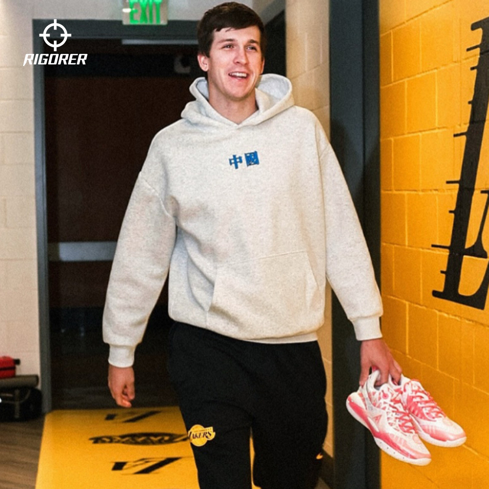 准者国潮字母印花连帽卫衣可定制