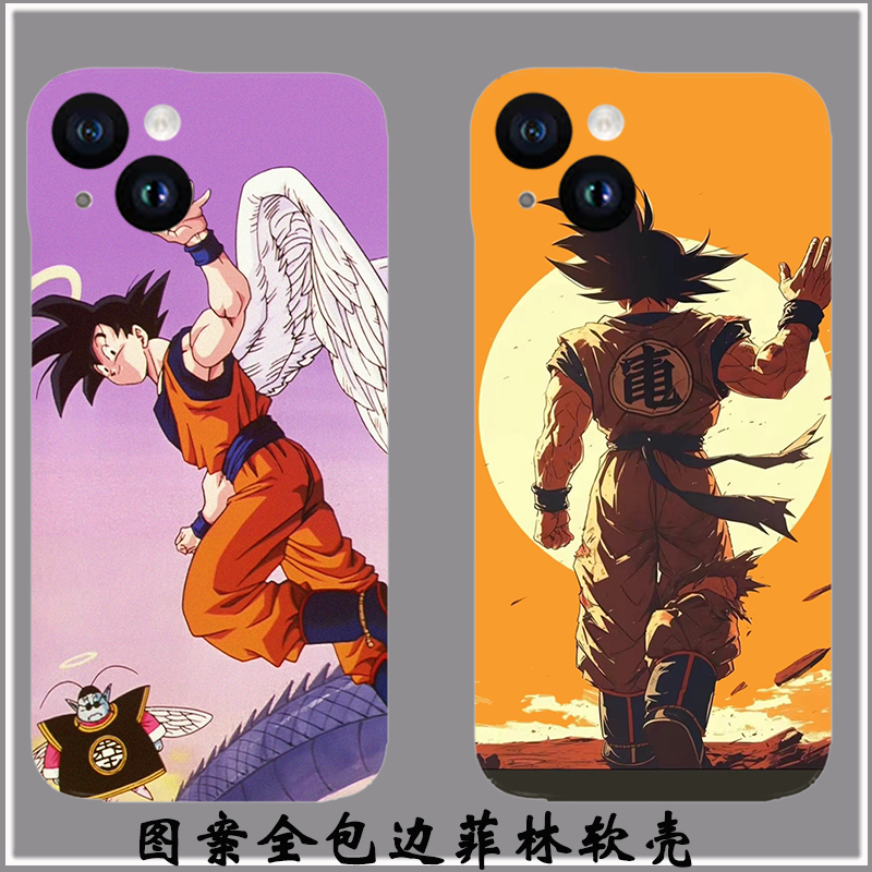 适用七龙珠孙悟空贝吉塔鸟山明菲林软壳保护套苹果7vivo华为mate60ppro红米三星S21小米iPhone15pro手机壳
