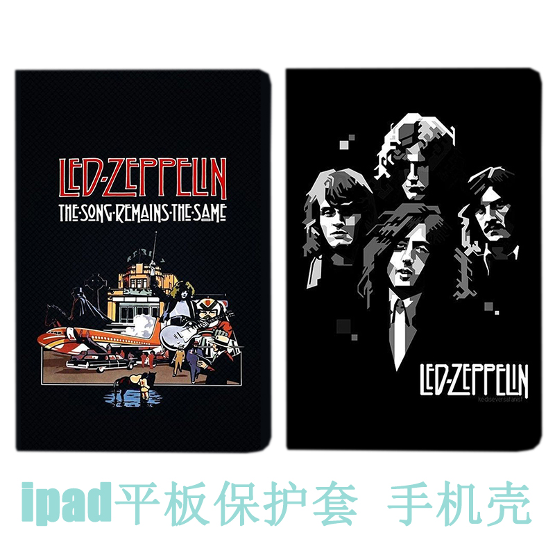 适用iPad9保护套led zeppelin齐柏林飞船摇滚air5Air3平板壳air4苹果第10代8代56代Air1/2全包mini6543皮套