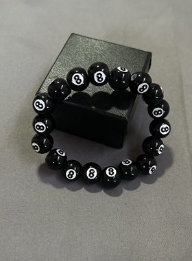 黑8斯图西风vibe个性手串顶男