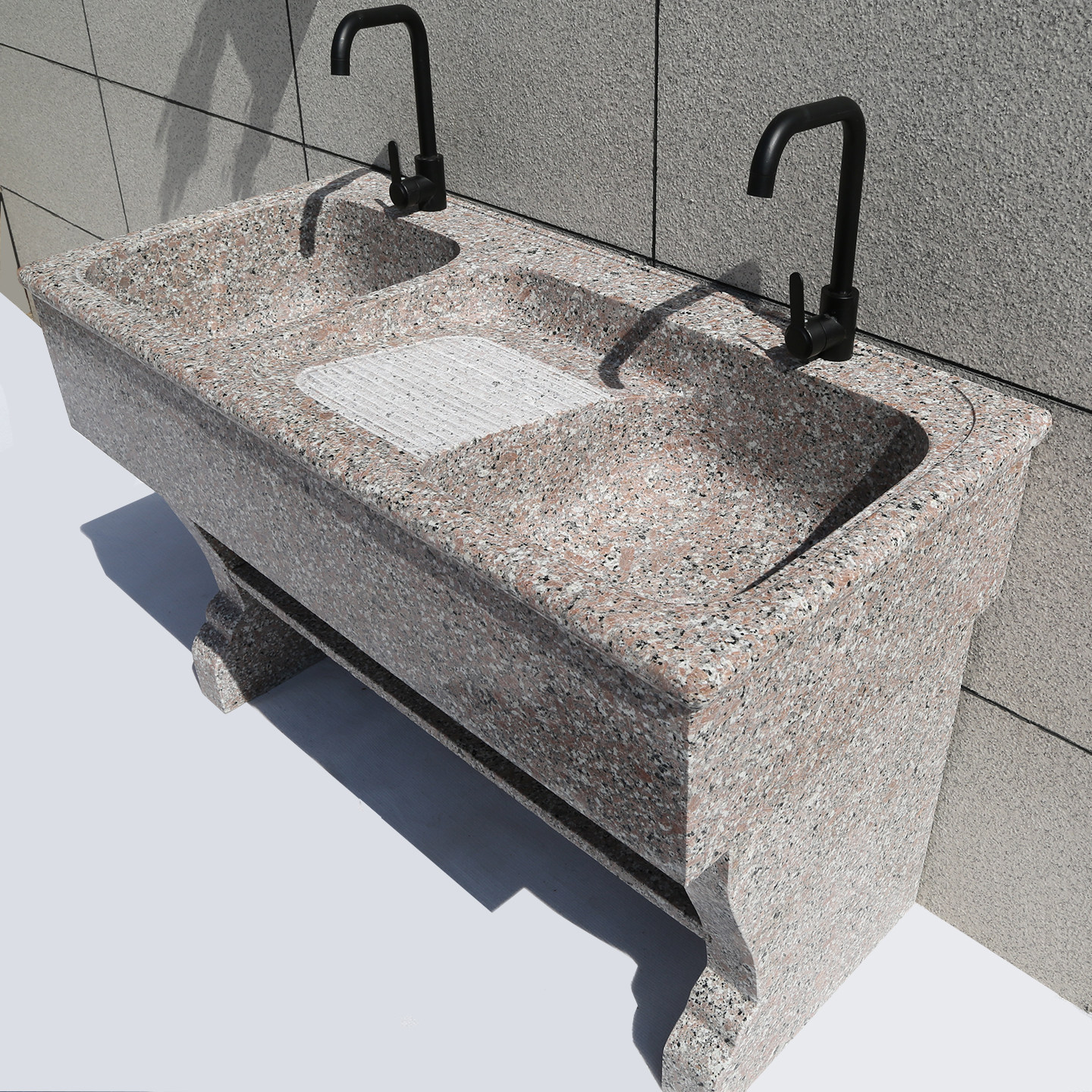 带搓衣板洗衣池庭院石头洗手池台盆室外大理石水槽阳台整石花岗岩