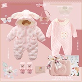 香港新生婴儿衣服女宝宝礼盒冬送满月公主礼物小孩百天见面礼高档