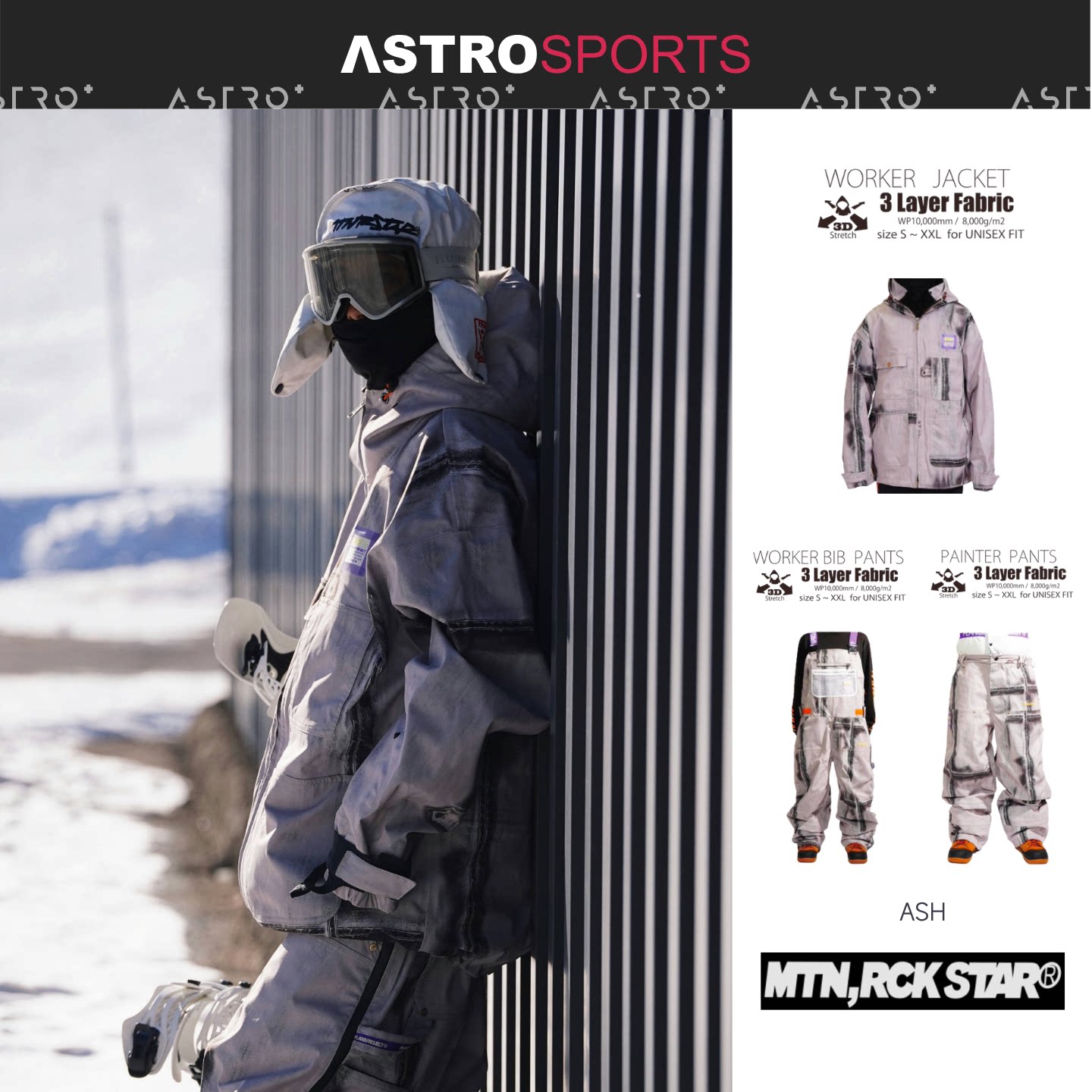 「ASTRO+」26/27新款日本MRS PlanB单板滑雪服男女防风防水透气图片