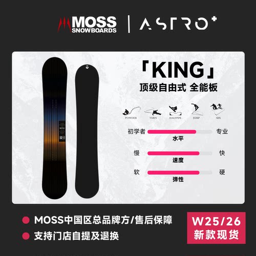 「ASTRO+」25/26新款 MOSS滑雪板刻滑全能自由式 King