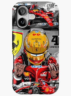 F1赛车Magsafe菲林硬套手机壳适用于iPhone17Air苹果16E法拉利15plus磁吸14刘易斯汉密尔顿ip13个性12promax