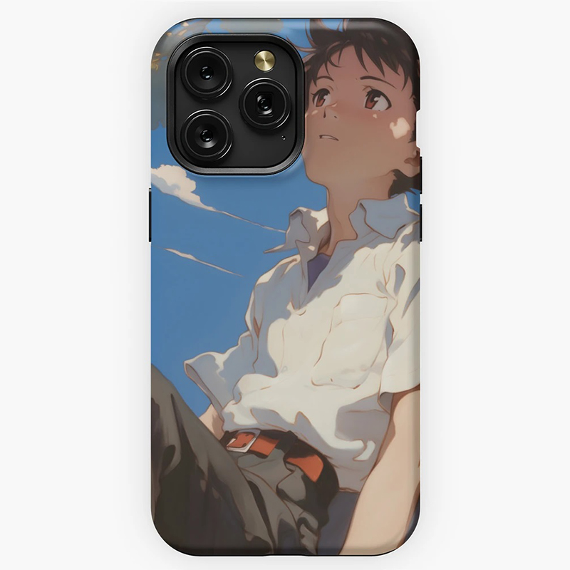 亮面菲林硬壳eva福音战士15ProMax手机壳适用苹果14puls淀真嗣iPhone13华为P60动漫vivo一加11小米12卡通oppo