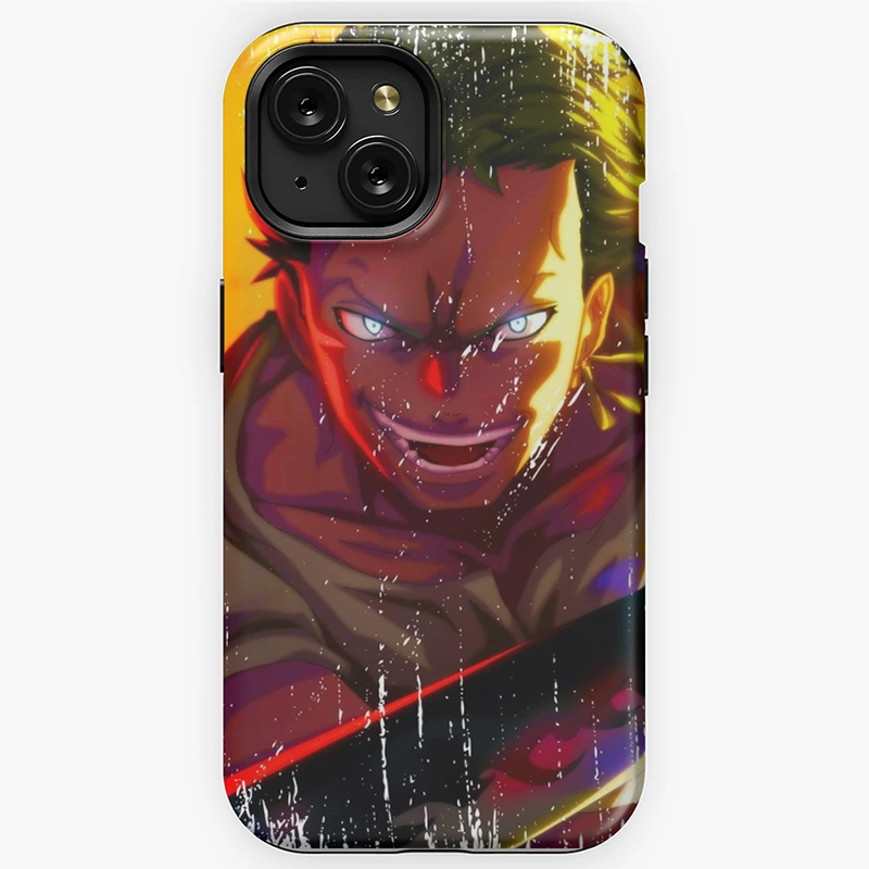 亮面菲林硬壳索隆15ProMax手机壳适用于苹果14puls海贼王iPhone13华为P70动漫iqoo11一加ace3v小米12同款oppo