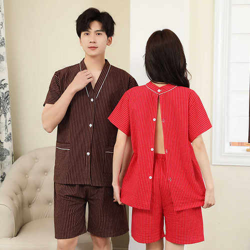 开背纯棉桑拿按摩女款艾灸服美容