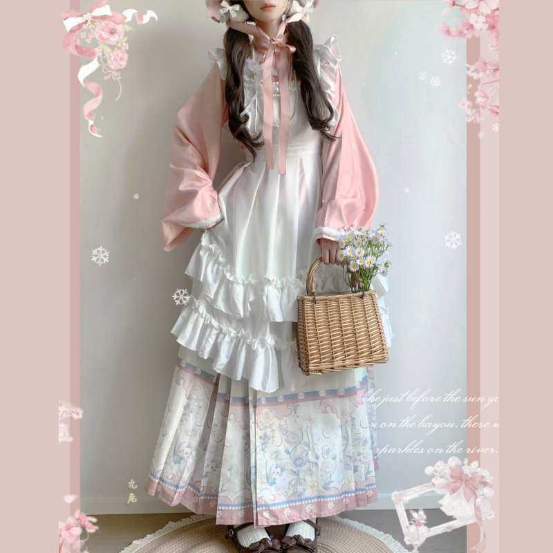 九御华裳原创汉洋折衷明制汉服交领琵琶袖加绒斗篷马面洛丽塔秋冬,女装/女士精品,汉服套装,淘宝优惠券,粉丝福利购,淘宝优惠卷