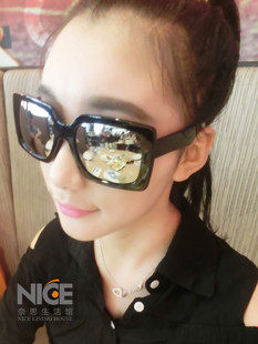 欧美潮男女权志龙同款鸟叔墨镜方形宋茜何穗太阳镜豹纹太阳眼镜