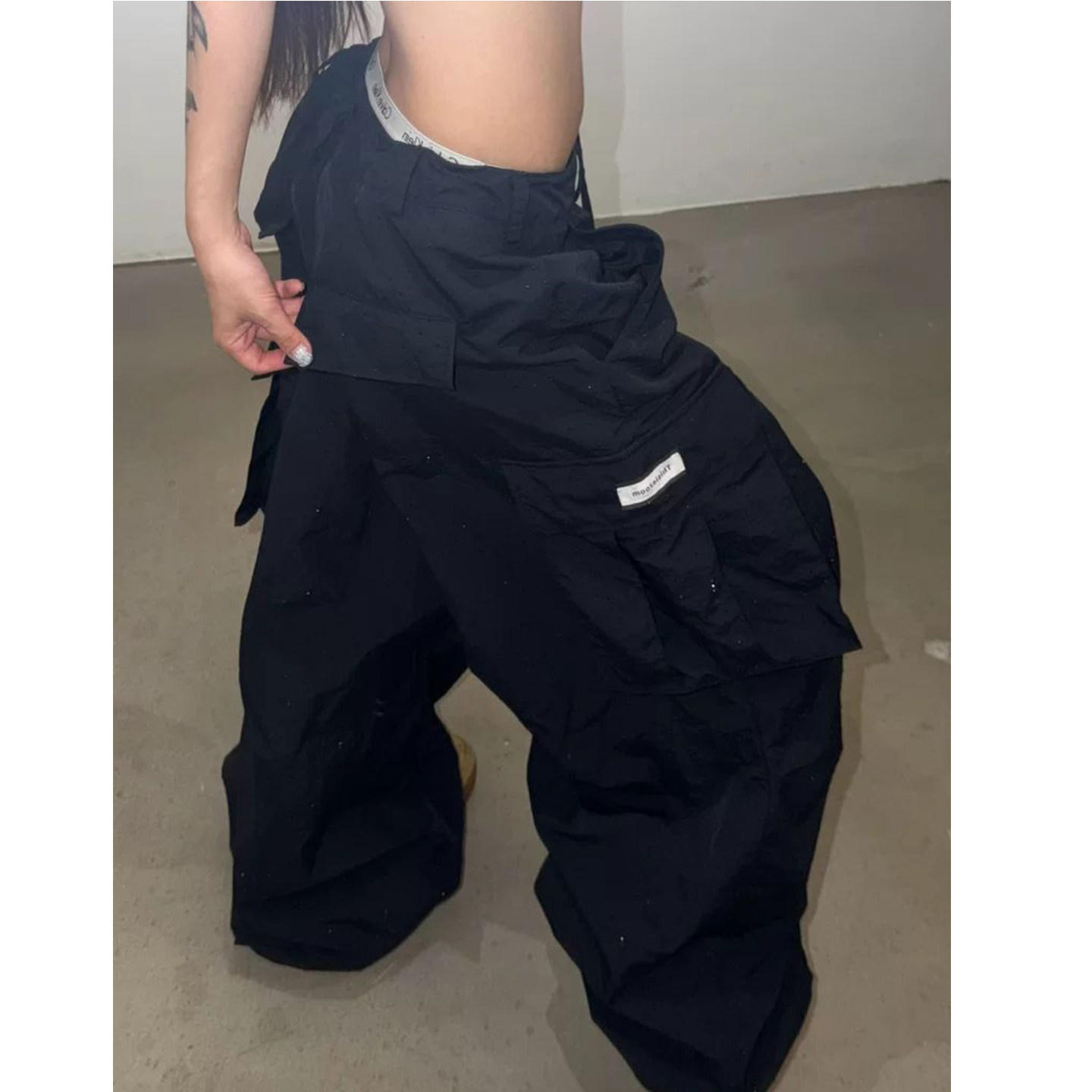 Lastdne美式复古工装裤女