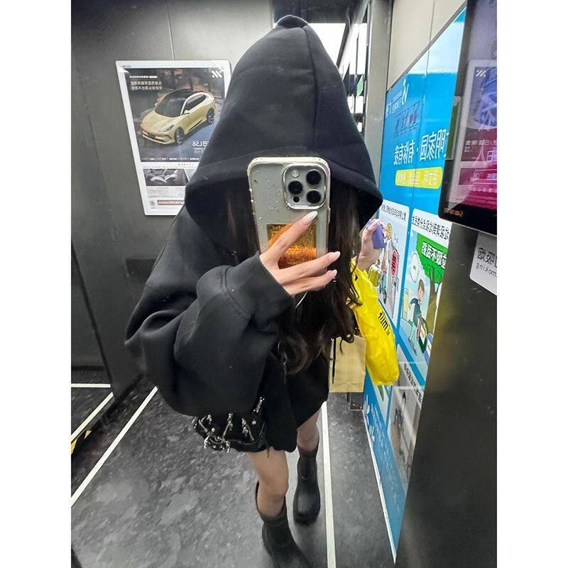 Lastdne韩系复古卫衣外套