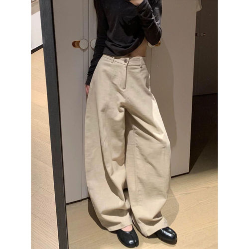 Lastdne韩式复古休闲裤女