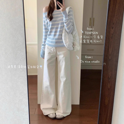 白色裤子女2026春新款