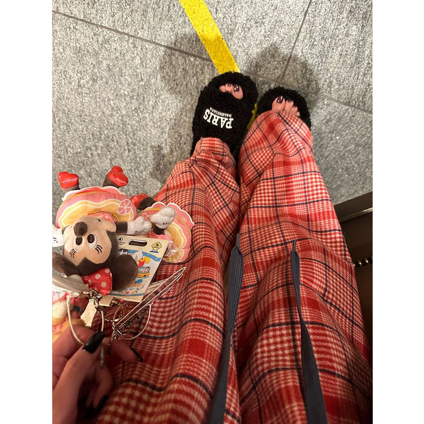 Lastdne韩系复古红色格子