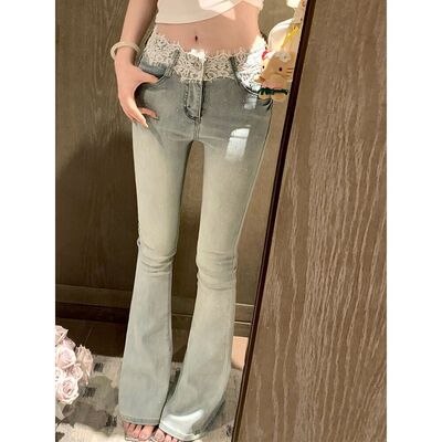韩系蕾丝牛仔裤女2026春夏