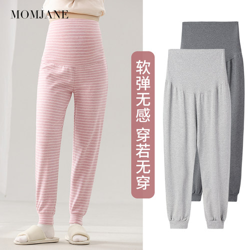 孕妇睡裤裤子不勒肚子孕期打底裤