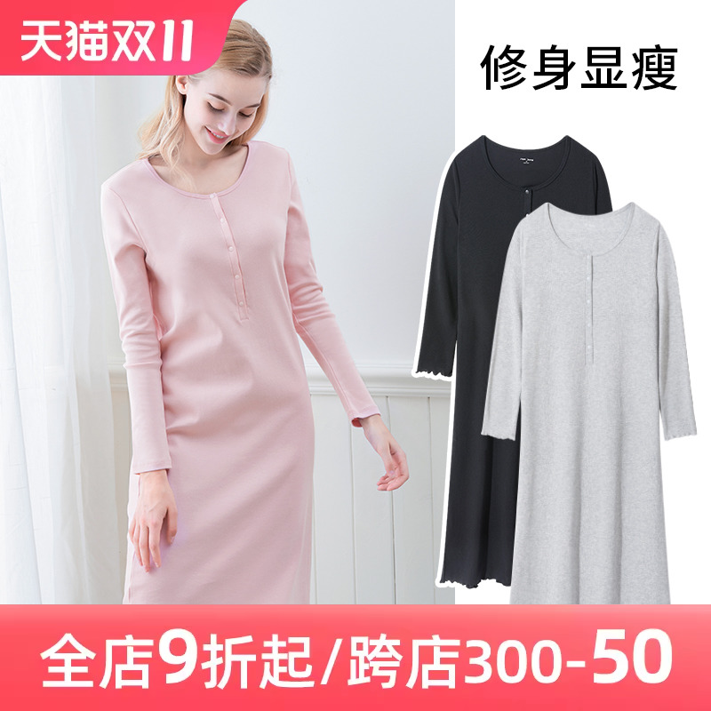 哺乳连衣裙睡裙夏季薄款棉家居外出时尚产后喂奶衣孕妇裙辣妈款