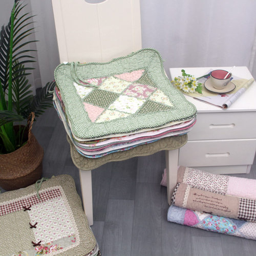 新品碎花田园风绗缝二个包邮垫子