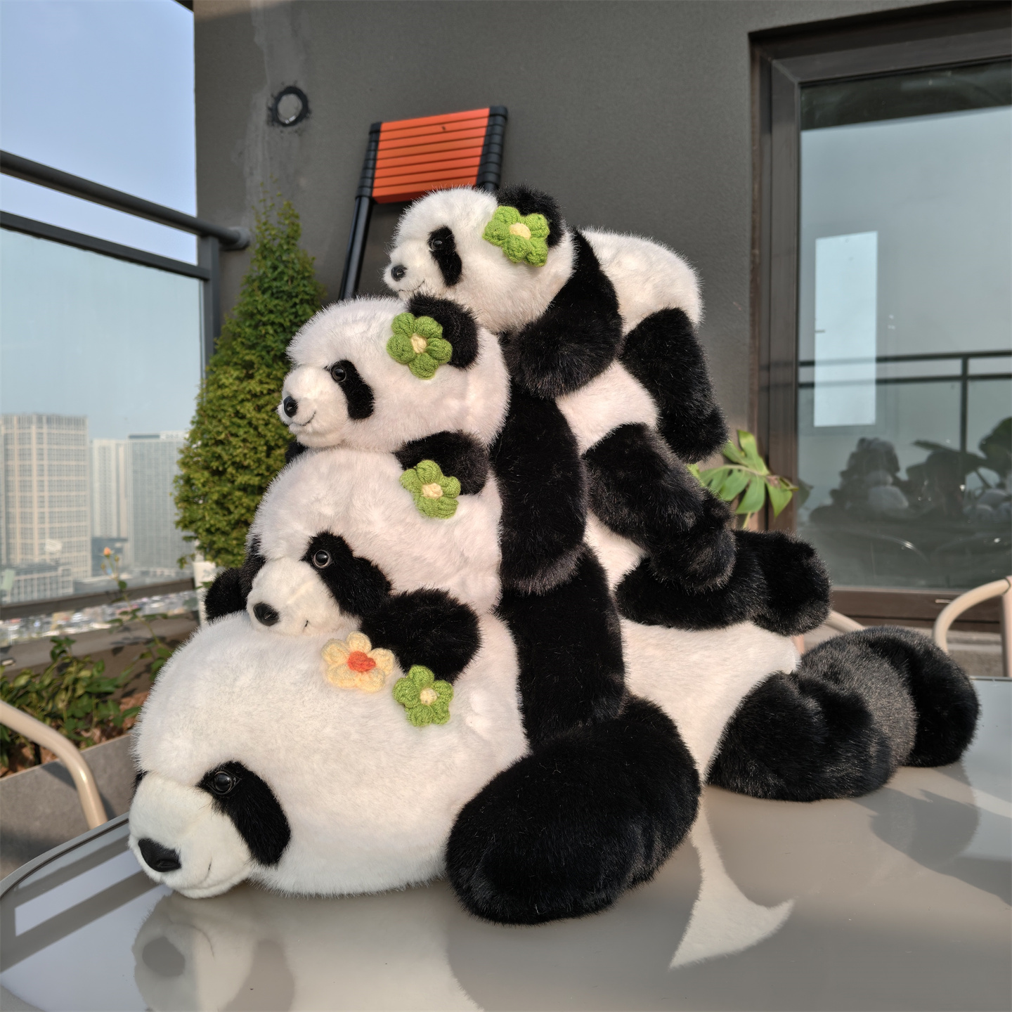 仿真可坐熊猫毛绒公仔送女友