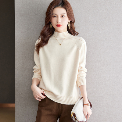 半高领打底针织衫女秋冬慵懒风内搭高级感毛衣宽松加厚超好看上衣
