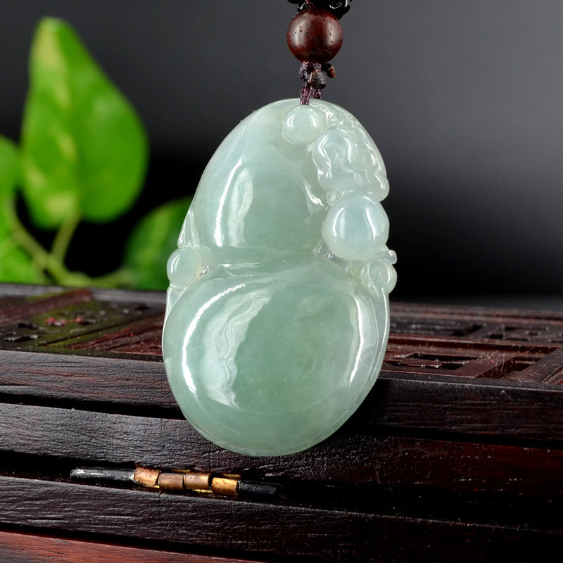 天然a货翡翠葫芦挂件A货缅甸玉葫芦吊坠花件貔貅福禄挂坠2829