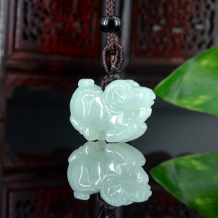 天然a货翡翠羊吊坠A缅甸玉羊挂件可爱立体玉石12生肖小羊挂坠224
