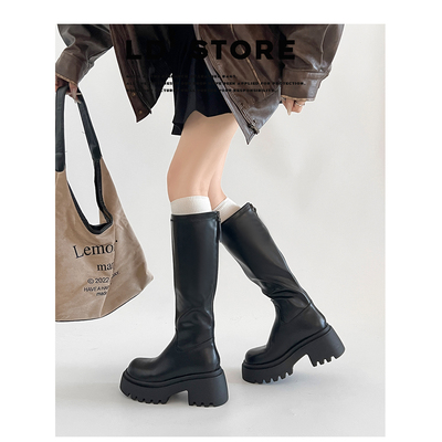 【退换包邮免费试穿】真皮长靴