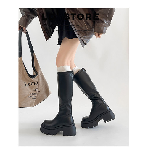 【退换包邮免费试穿】真皮长靴