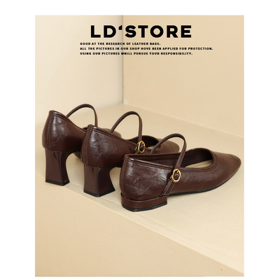 【退换包邮免费试穿】真皮单鞋