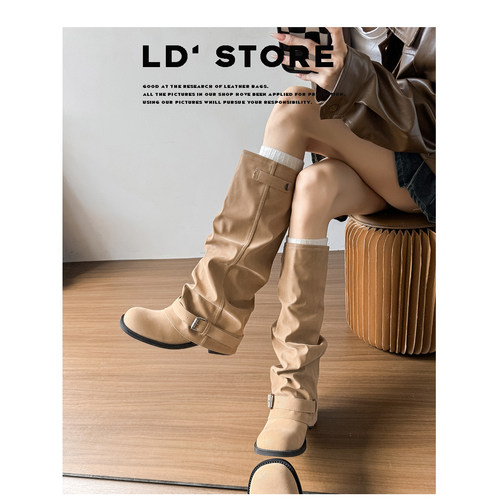 【退换包邮免费试穿】真皮长靴