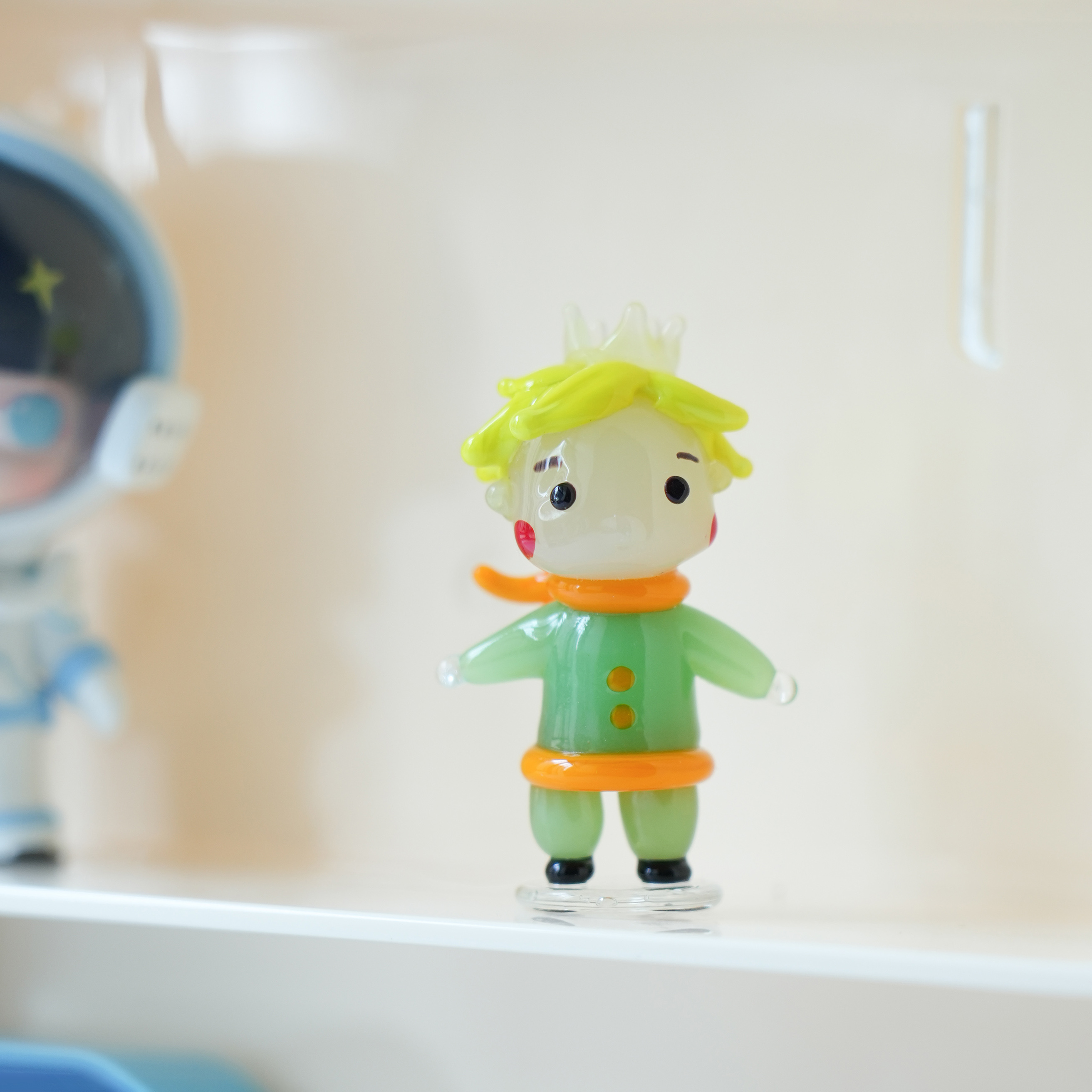 手工琉璃治愈小王子车载桌面摆件