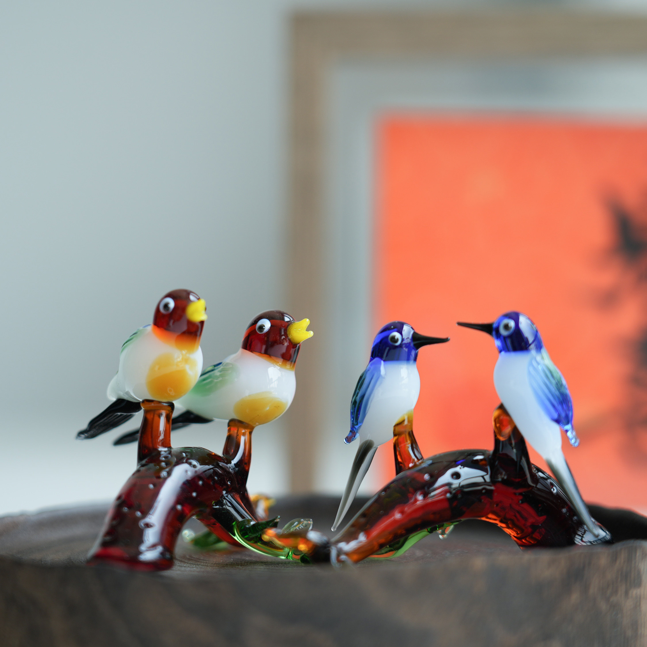 淄博琉璃手作国风喜上眉梢摆件