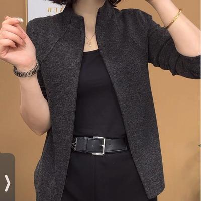 长袖休闲春装双拉链罗纹棉上衣