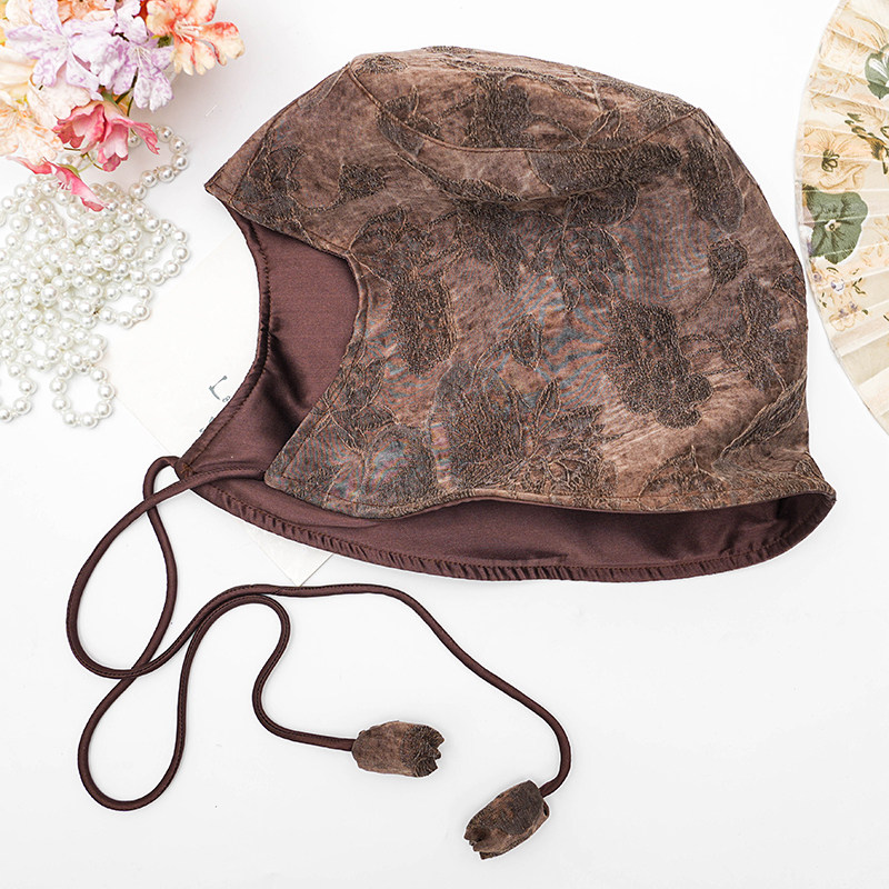 香云纱【灯罩帽】防风防尘夏遮阳新款多用百搭民族风户外时尚女帽