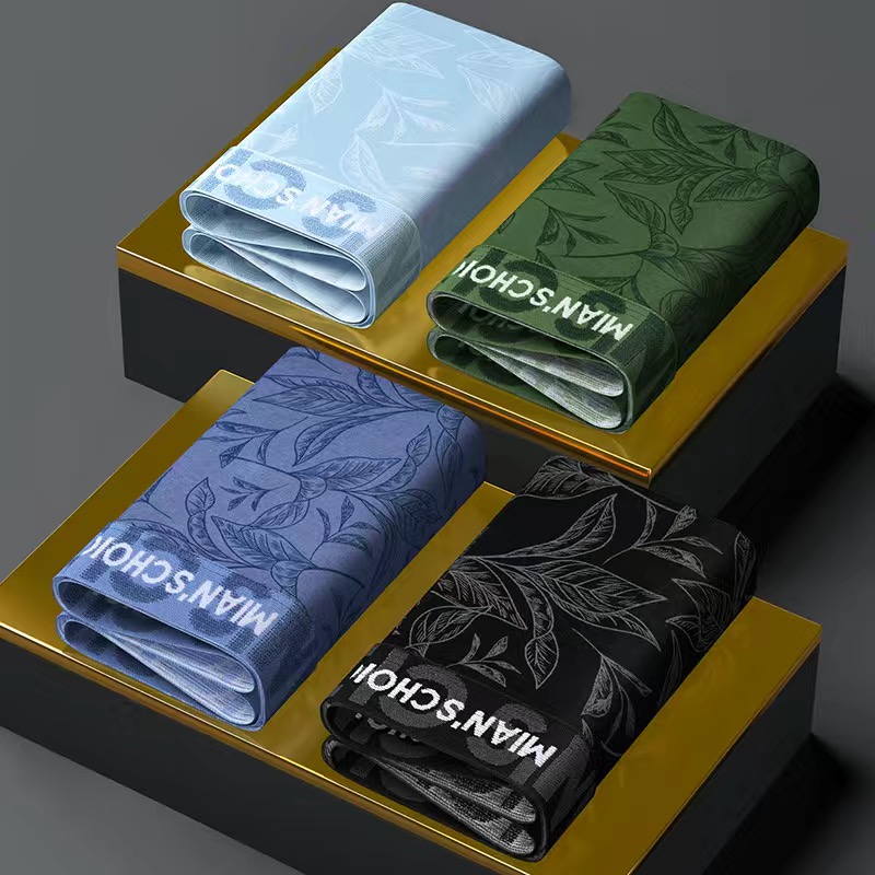 纯棉男士内裤大码抗菌透气四角裤