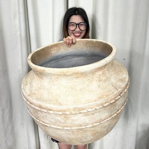 50cm口径复古陶罐诧寂风地中海风格南法庭院酒店民宿咖啡厅大花盆