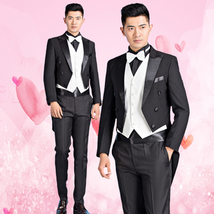 男士西装燕尾服套装新款舞台演出服主持人魔术师大合唱表演服装