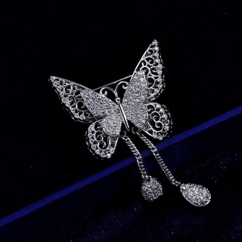 Broche femme en Zircon diamant - Ref 1184173 Image 3