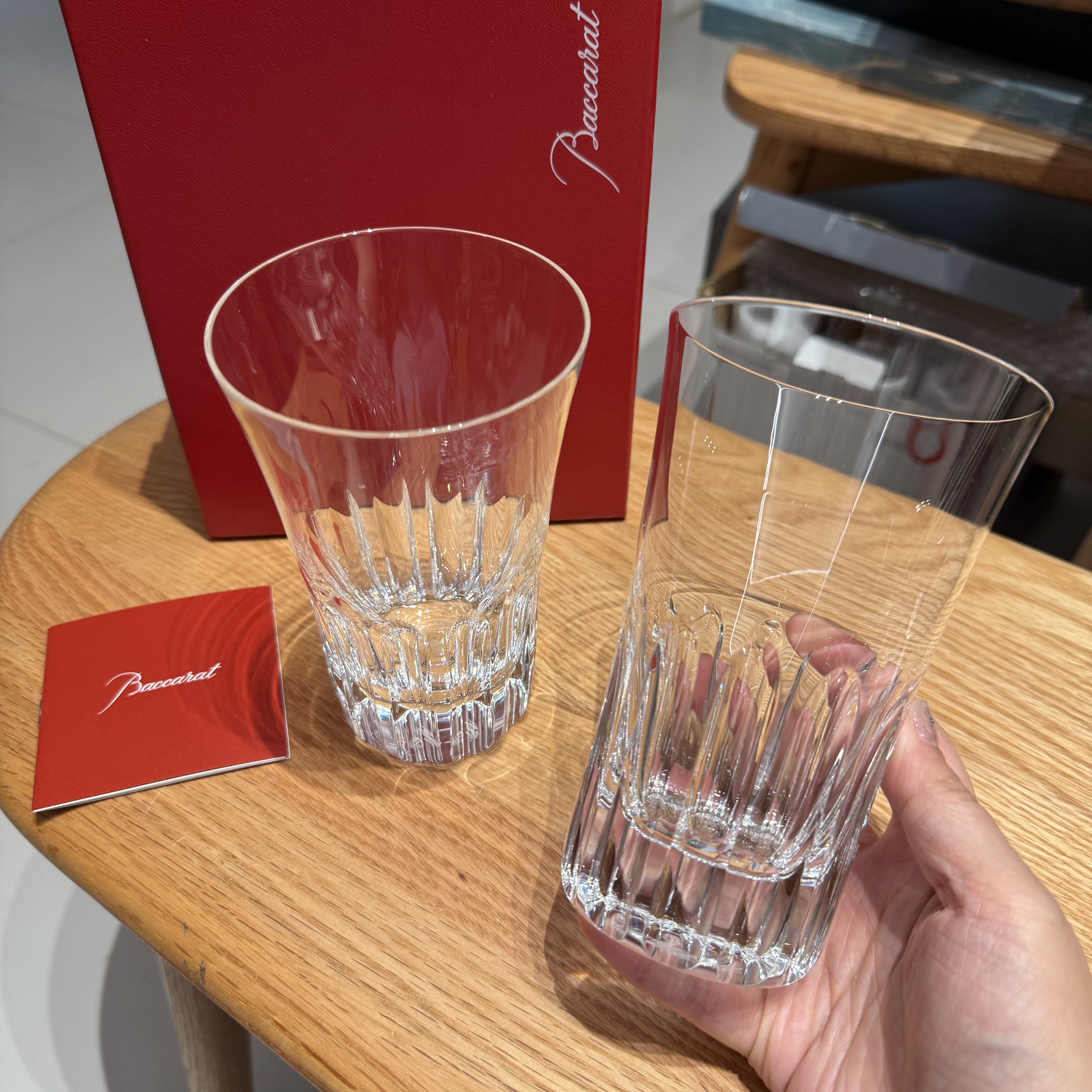 法国Baccarat巴卡拉ETNA炽焰高杯水晶杯威士忌酒杯果汁杯 微瑕