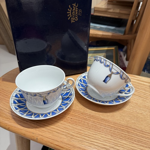 意大利名瓷理查德基诺里Richard Ginori浮雕骨瓷咖啡杯2套装全新
