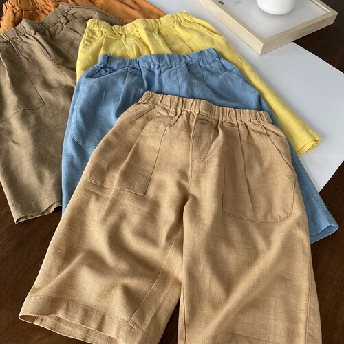 lemonpouch柔软细腻法麻亚麻裤