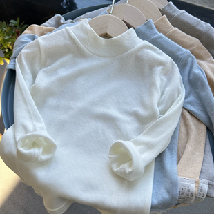 呼吸感云朵棉 3级保暖功能纱 pouch 儿童高领打底内衣 lemon