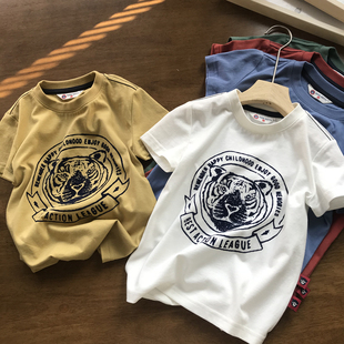 T恤 160男童宝宝虎头短袖 夏 醇软磨毛棉110 搬迁福利