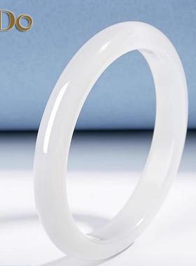 天然白月光玉髓手镯女高级感荔枝冻冰种玛瑙手镯高冰中式国风送礼